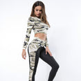 Camouflage Crop top Women Breathable Slim Set