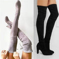 Women Faux Suede Women Over The Knee Boots