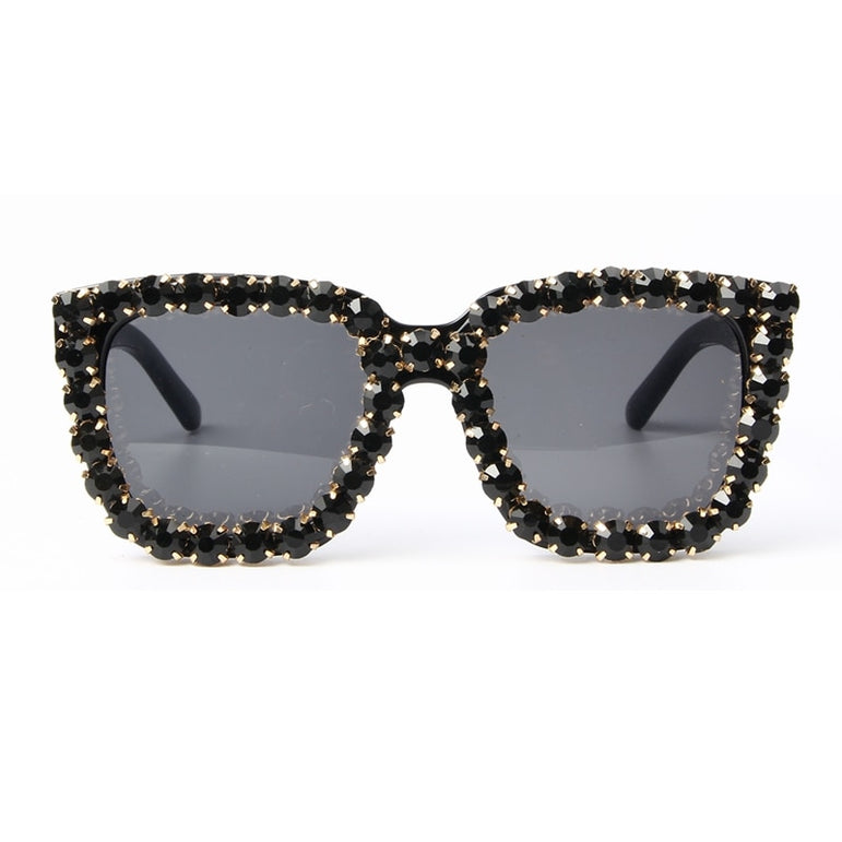 Square Vintage Rhinestone Women Sunglasses