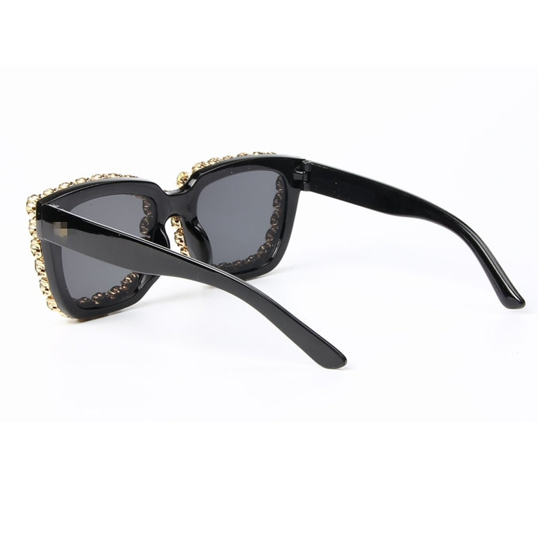 Square Vintage Rhinestone Women Sunglasses