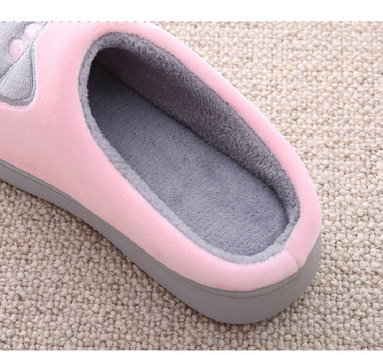 Cartoon Cat Shoes Soft Winter Warm Home Slippers