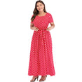 Long Polka Dot Plus Size Dress