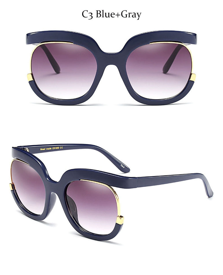 Luxury Oversized Square Gradient Sunglasses