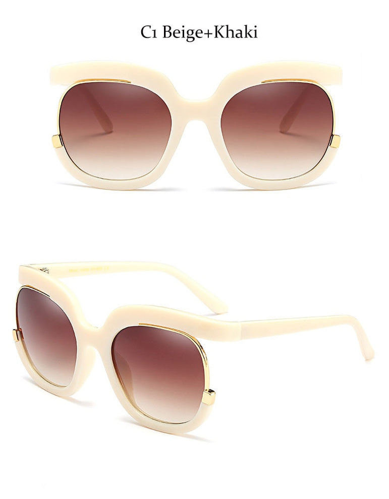 Luxury Oversized Square Gradient Sunglasses