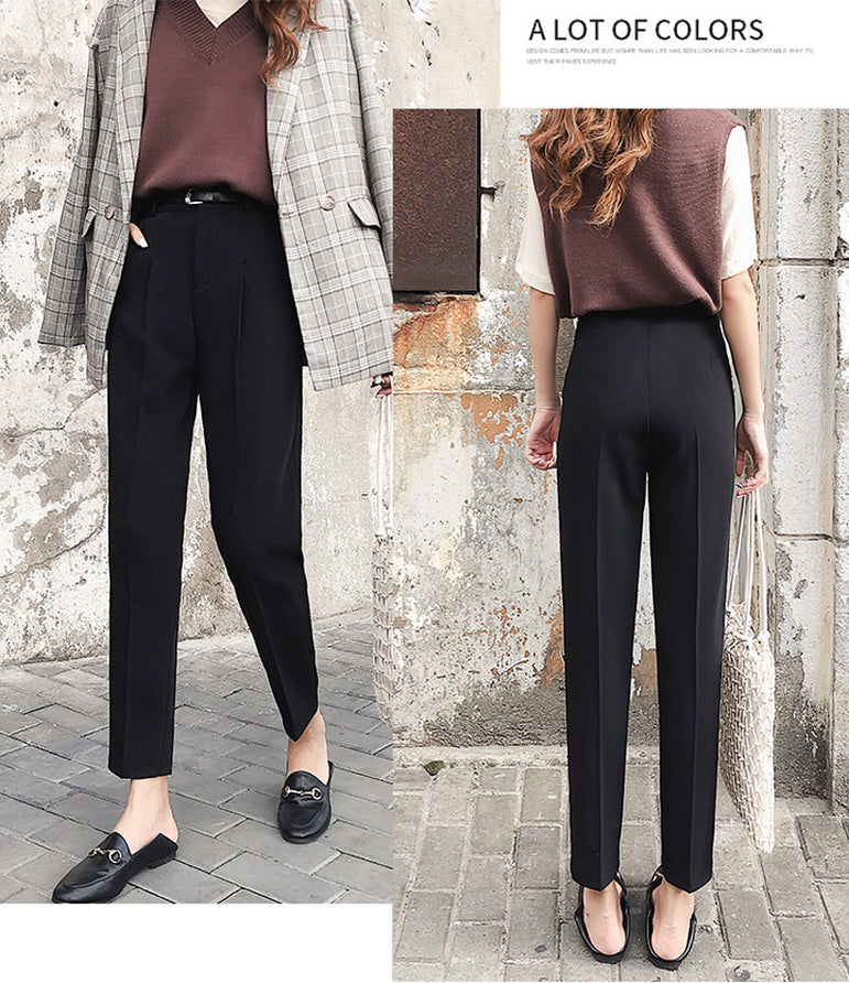 Casual Style High Waist Elegant Pants