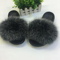 Cute Plush Fox Hair Fluffy Furry Slippers