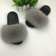 Cute Plush Fox Hair Fluffy Furry Slippers