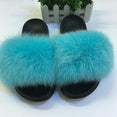 Cute Plush Fox Hair Fluffy Furry Slippers