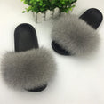 Cute Plush Fox Hair Fluffy Furry Slippers