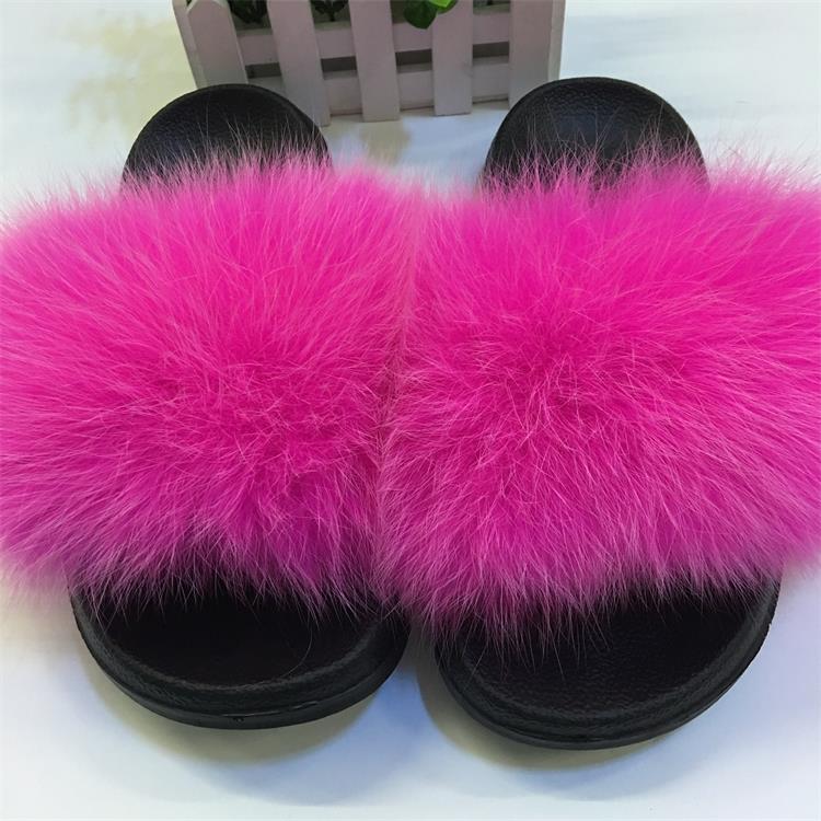 Cute Plush Fox Hair Fluffy Furry Slippers