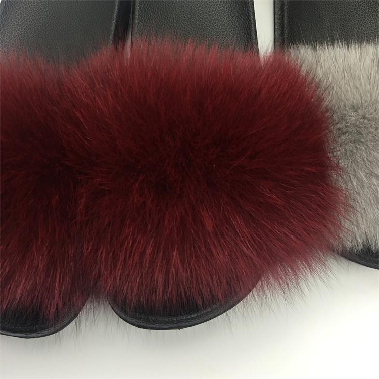 Cute Plush Fox Hair Fluffy Furry Slippers