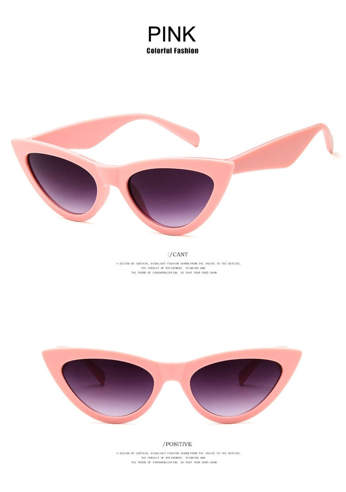 Elegant Gradient Vintage Cat Eye Sunglasses