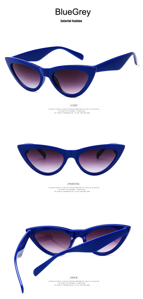 Elegant Gradient Vintage Cat Eye Sunglasses