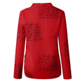 Women Letters Printing Blouses