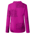 Women Letters Printing Blouses