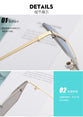 Cat Eye Rimless Metal Frame Sunglasses