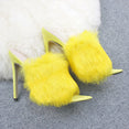 Pointed Toe Ladies Fur Women's Pumps High Heel