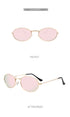 Oval Alloy Frame Retro Sunglasses