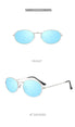 Oval Alloy Frame Retro Sunglasses