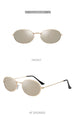 Oval Alloy Frame Retro Sunglasses