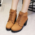 Square Women Winter High Heel Boots