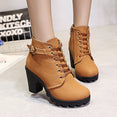 Square Women Winter High Heel Boots