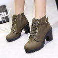 Square Women Winter High Heel Boots