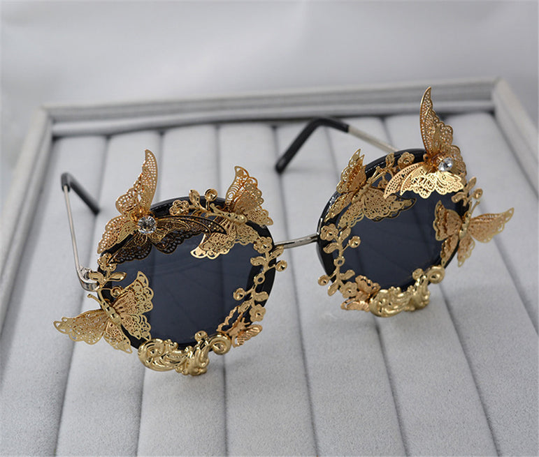 Luxury Handmade Rhinestone Diamond Flower Sunglasses