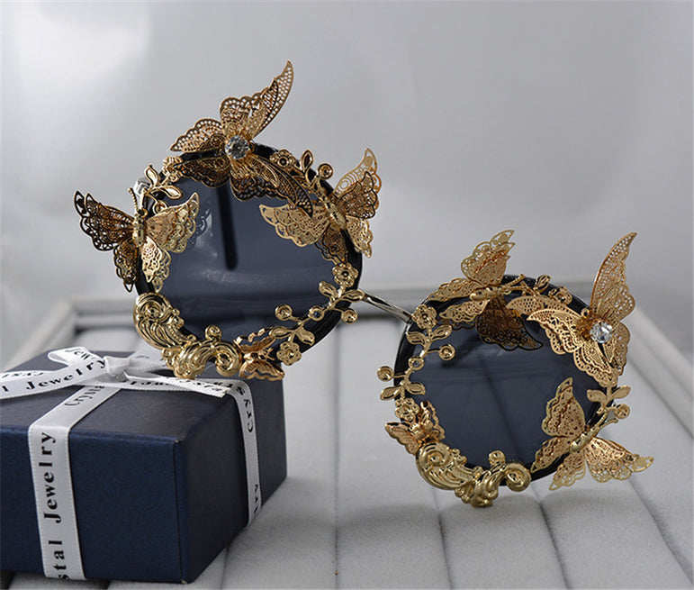 Luxury Handmade Rhinestone Diamond Flower Sunglasses