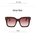 Square Vintage Women Big Frame Sunglasses