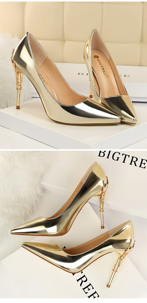 Thin Pointed Toe Bridal Women Pumps High Heels