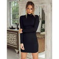 Long sleeve Sollar Slim Hip Dress