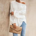 Elegant Embroidery Floral Hollow Out Blouse