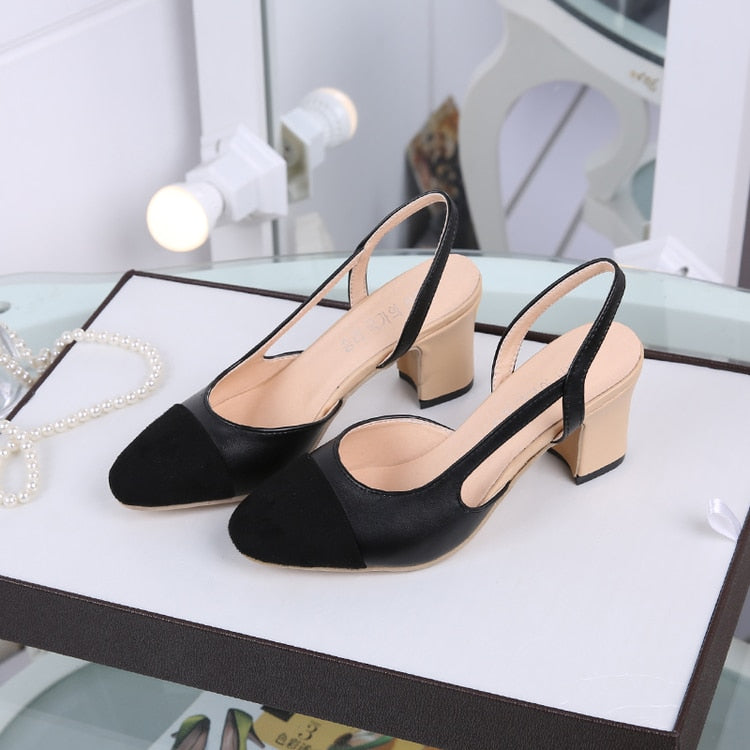 Elegant Square toe High Heel Women Sandals