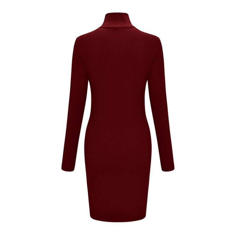 Long sleeve Sollar Slim Hip Dress