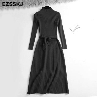 Long Sleeve Winter Maxi Sweater Dress