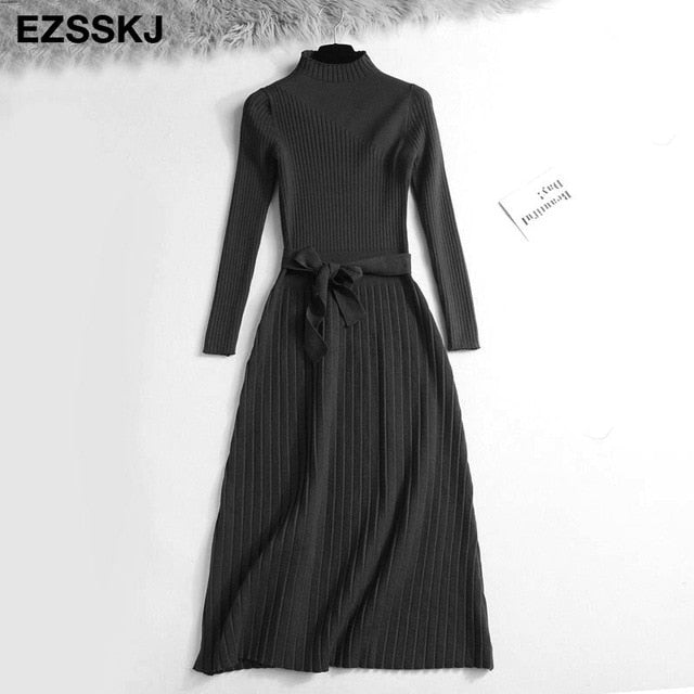 Long Sleeve Winter Maxi Sweater Dress