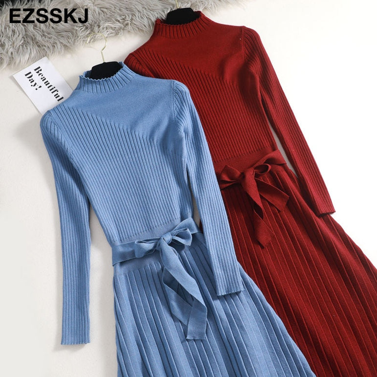 Long Sleeve Winter Maxi Sweater Dress