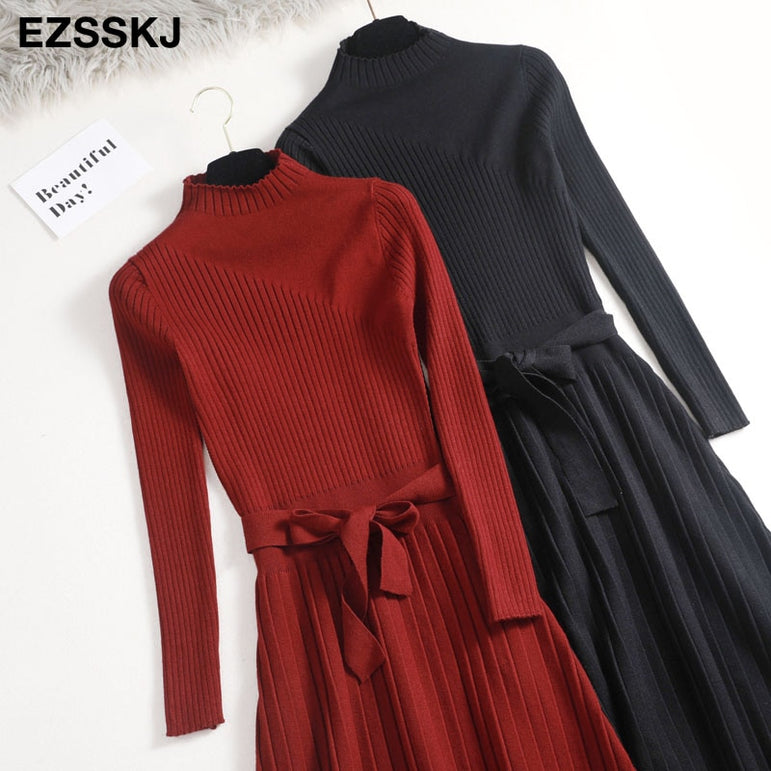 Long Sleeve Winter Maxi Sweater Dress