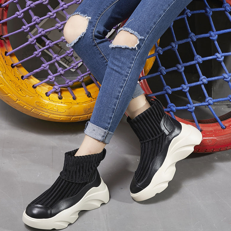 Women Breathable Spring Autumn knit Sneaker