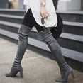 Women Faux Suede Women Over The Knee Boots