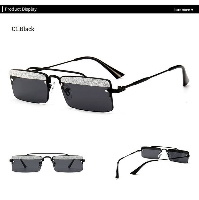 Rimless Retro Shades Small Sunglasses