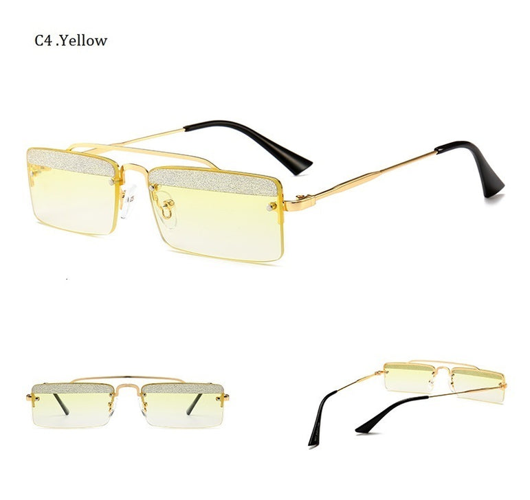 Rimless Retro Shades Small Sunglasses