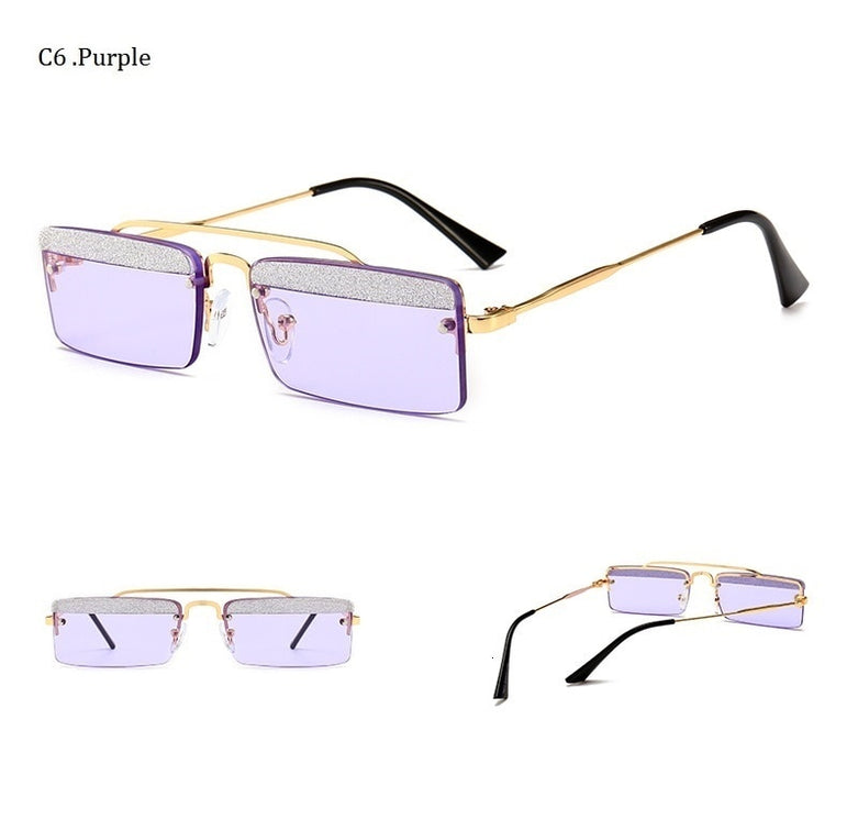 Rimless Retro Shades Small Sunglasses