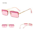 Rimless Retro Shades Small Sunglasses