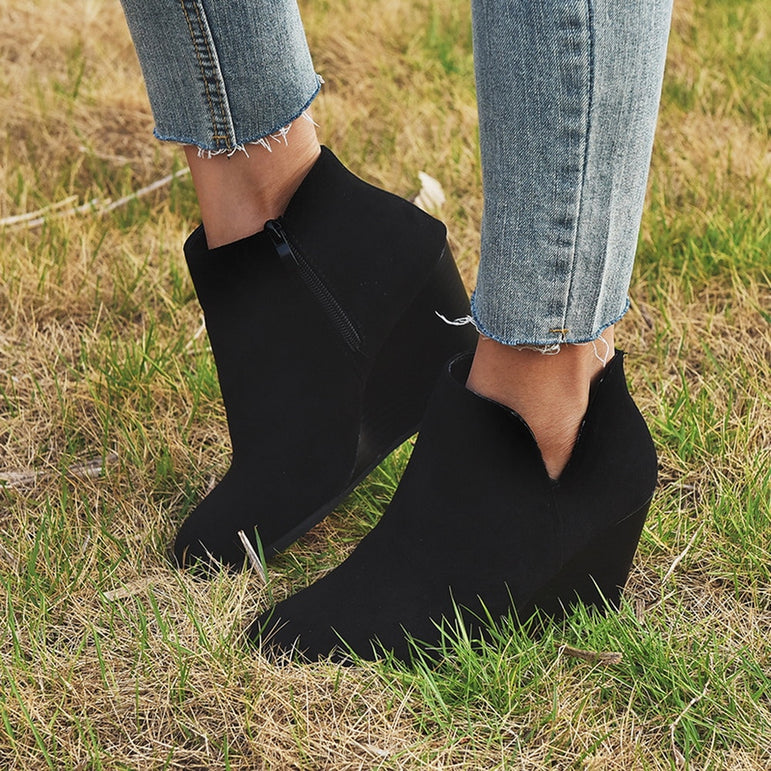 Pointed Toe Booties Winter Women Ankle Boots