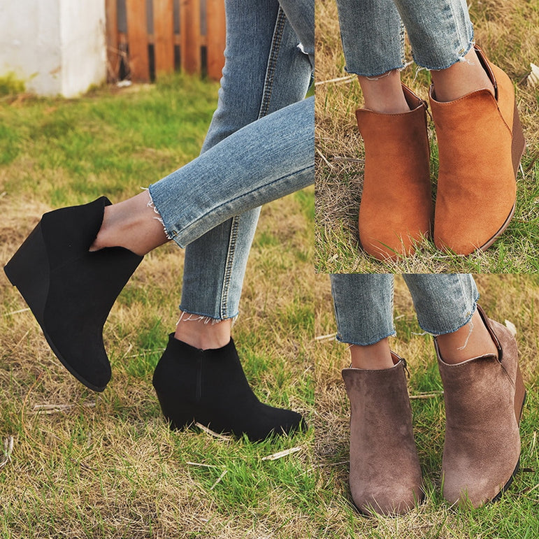 Pointed Toe Booties Winter Women Ankle Boots