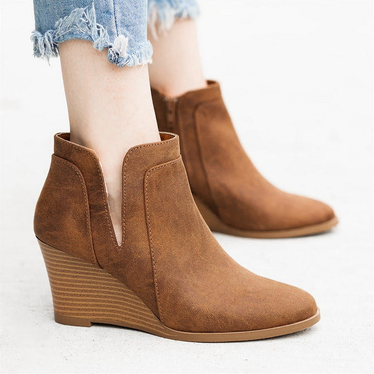 Pointed Toe Booties Winter Women Ankle Boots