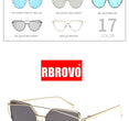 Vintage Metal Reflective Cat eye Sunglasses