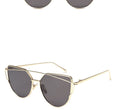 Vintage Metal Reflective Cat eye Sunglasses